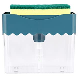 XXFFD Kitchen Brush Dishwashing Liquid Dosing Device Push Type Automatic Liquid Dispensing Box Scouring Pad Dishwashing Brush Soap (Color : 2)