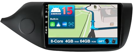 JOYX Android 14 IPS bilradio för Kia CEE'd CEED JD (2012-2018) - [4G+64G] - Trådlös DSP/Carplay/Android Auto/GPS - LED-kamera + mikrofon - 2 DIN - Dab 4G WLAN BT 360-Fast-Boot-kamera