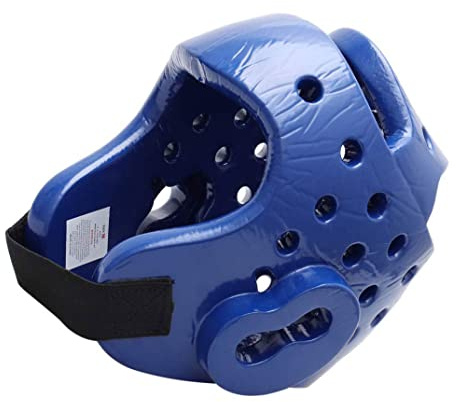 SunaOmni Protection de tête de boxe, kickboxing, entraînement de combat, équipement de protection, protection de la tête de rugby, protection de la tête de boxe, pour adultes et enfants, bleu, taille