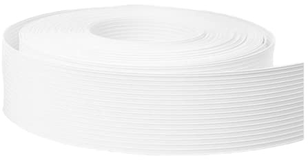 FORTENA Sichtschutzstreifen PP für Zäune Classice Line 4,75cm x 50m in fünf Farbe, Sichtschutzband mit Form Classic, optimaler Sichtschutz für Ihren Zaun (RAL 9003 (Weiß))