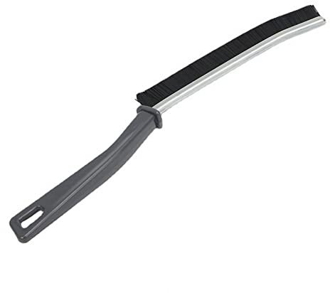 Cepillo limpiador de lechada duradero para juntas de azulejos del hogar, cerdas rígidas, cepillo de limpieza de lechada de azulejos pequeños para líneas de suelo de ducha (color: Nero)
