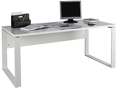 Composad | Bureau de la Ligne Disegno, Bureau PC Moderne, (LxHxP) 170 x 74,50 x 80 cm, Couleur Blanc laqué, pour Bureau, étude, fabriqué en Italie
