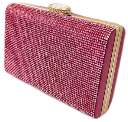 LeahWard Women's Diamante Clutch Bag Wedding Rhinestone Night Out Handbags