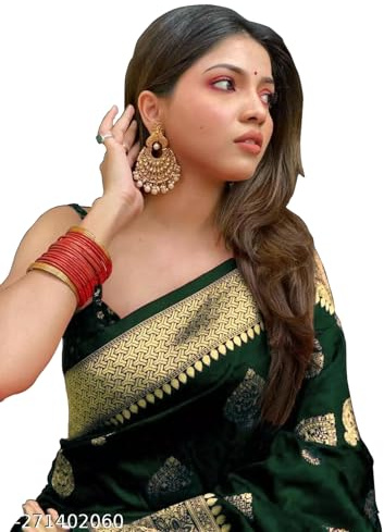 Sugathari Frauen Banarasi Sari Reine Kanjivaram Seide Saree Weiche neue Damen 2023 Design Pattu Sarees Baumwolle Party Bluse Hochzeit (PARI 122)