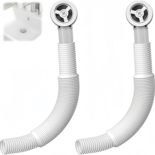 VZU 2Pcs Sink Overflow Kit – SS Cover & ABS Tube 21.5mm for Kitchen Sink | Stainless steel cover & ABS tube, 21.5mm dia 200-600mm, for home kitchen, hotel & commercial sinks, for plumbers & managers
