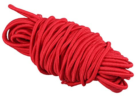 Hohopeti Elastisches Band 100 M Rot Stretchschnur Maskenherstellungszubehör 2 5 Mm Runde Schnur Zum Basteln Binden Dekorieren