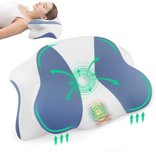 UrbanHomes Orthopädisches Kissen Kopfkissen, Antischnarchkissen Nackenstützkissen Ergonomisches Memory Foam Kissen für Seitenschläfer, Rückenschläfer&Bauchschläfer nackenkissen für Männer