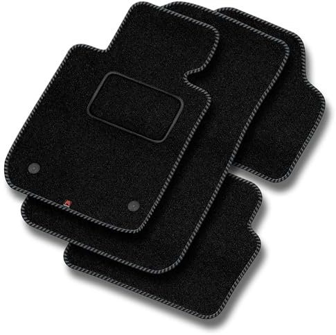 MatsMore Autoteppiche Automatten Velours Fussmatten passt für Mitsubishi Lancer Evolution X 2007-2015 - Standard, Gewebt, Grau fußmatten Auto - Erleben Sie neuen Fahrkomfort mit einem Velours- Auto