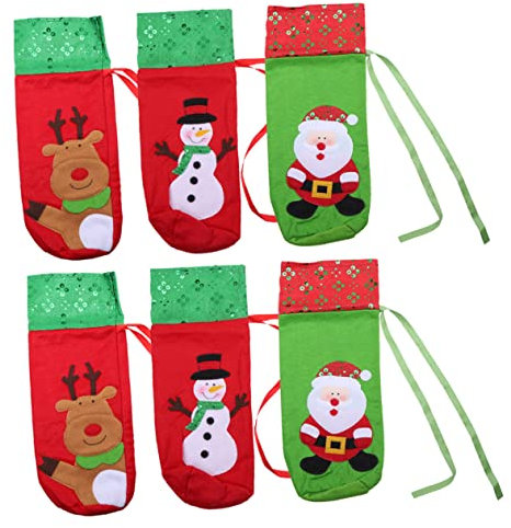 BUGUUYO Weihnachtsflaschen-weinbeutel Festliche Weinflaschen-geschenkverpackung