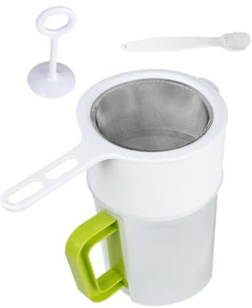 MOLUCKFU Sieb Milchfilter Saftsieb Joghurtfilter Mehrzweck Siebbecher Für Tee Obst Gemüse Filtration Mit Abnehmbarem Griff Platzersparnis Und Installationsschlitz