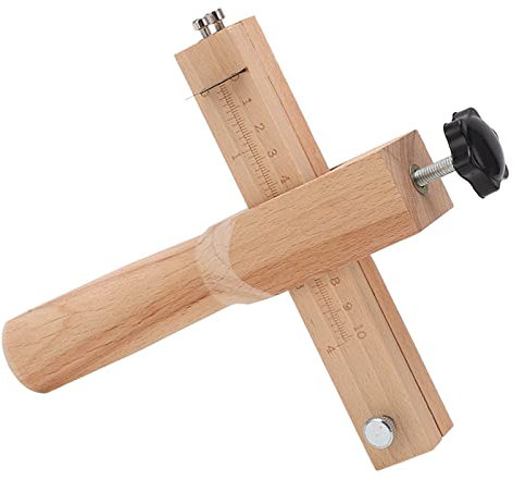 Cortador de Correa de Cuero, Herramienta de Corte a Mano de Pino Ajustable con Pulidor, Cuchillas de Acero Inoxidable, para Proyectos de Bricolaje