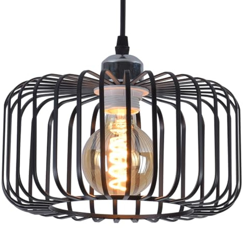 Black Ceiling Light Shade, Metal Light Shade, Modern Designer Pendant Lamp Shade Black lampshades for Ceiling Lights, Bedside Lamps, Bedroom, Living Room, Kitchen, Hallway, Office