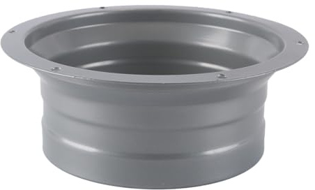 Gorise 120mm Metal Exhaust Hose Connector with Hose Clamp and Wall Flange Air Conditioning Ventilation Duct Connector for Range Hoods Bathroom Exhaust Fans Dryer Vent Systems