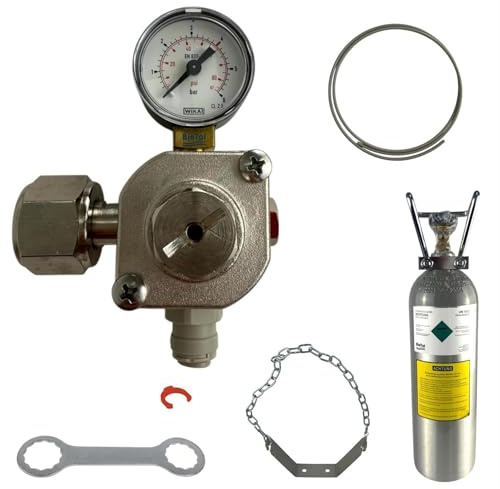 BieTal® MINI Umbauset Umrüstsatz zur Umrüstung von Quooker Cube auf große 2 KG ALU CO2 Kohlensäure Mehrweg Flasche Zylinder