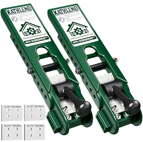 Pro Siding Installation Tools, Siding Gauge Tools, Adjustable Reveal, Heavy-Duty Polycarbonate Build with Non-Slip Pads, Fits 5/16, 3/8, 7/16 Boards – 2 Pack
