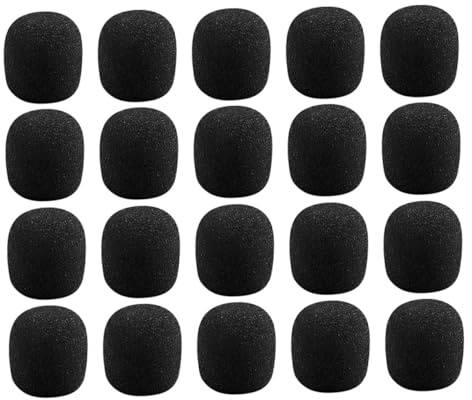 Abaodam 40pcs Speaker Sponge Cover Mic Sponge Covers for Lapel Microphone Mic Protectors Vocal Dampener Scenario