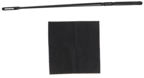 Flötenreinigungsstab für Piccolo und Flöte, 1 Satz mit Tuch | Schwarz, Kunststoff und Stoff, Leicht zu Nutzen und Mitzunehmen, mit 1 Stab und 1 Tuch