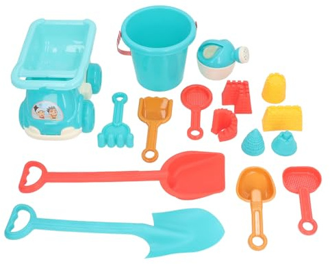 Fdit Strand-Sandspielzeug-Set, Langlebiges 16-teiliges -Strandspielzeug-Set Zum Spielen Im Freien aus Kunststoff