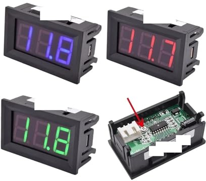 0.56 LED Digital Amperometro Voltmetro Pannello DC 100V 10A AC 500V 600V Calibrazione Lettura Rosso Verde Blu Volt Misuratore(DC 0-100V)