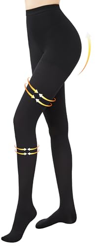 zotori Compression Pantyhose for Women, Medical Graduated Compression Tights Men, 15-20 mmHg High Waist Compression Leggings, Closed Toe Compression Stockings, Support Hoses for Edema, Varicose Veins