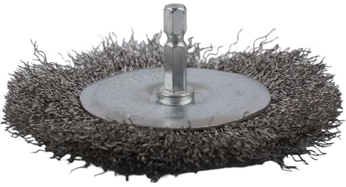 100mm Wire Cup Brush Set for Electric Joint Cleaner EFB Model 2022 – 2-Pack Metal & 2-Pack Reinforced Bylon Brushes, 6mm Shank, Stainless Steel Abra