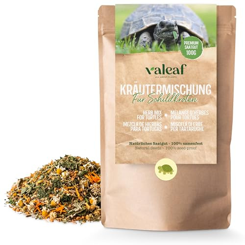 valeaf Schildkröten Samenmischung I Wildkräuter Samen I Schildkrötenfutter Landschildkröten I Schildkröten Pflanzen als Futterpflanzen für Landschildkröten I Wildkräuter Samen Schildkröte (100 Gramm)