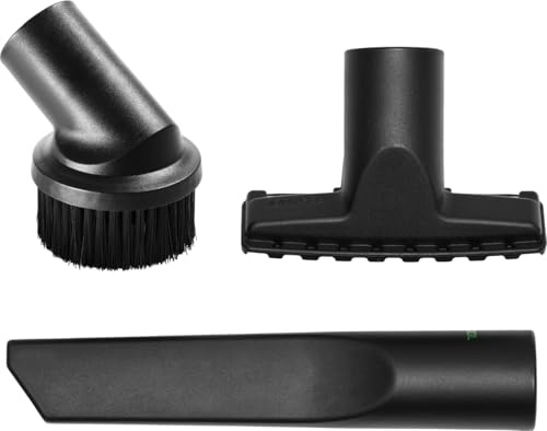 Festool Düsen-Reinigungsset D 27/D 36 – Fugendüse, Polsterdüse, Saugpinsel | Originalzubehör für Festool Staubsauger – 3-teiliges Reinigungsset, Art.-Nr. 492392