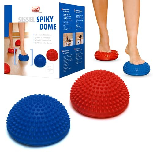 SISSEL Spiky Dome 2er Set | Balance Kissen & Balance Pad 2er Set | Für Koordination, Training & Therapie | Für Fußmassage & Fitness | Belastbar bis 80 kg