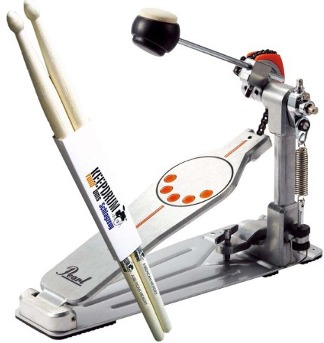 Pearl P-930 Demonator Fußmaschine + 1 Paar keepdrum Drumsticks
