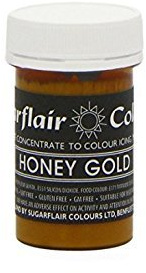 Sugarflair HONEY GOLD Pastel Paste Gel Edible Concentrated Food Icing Colour