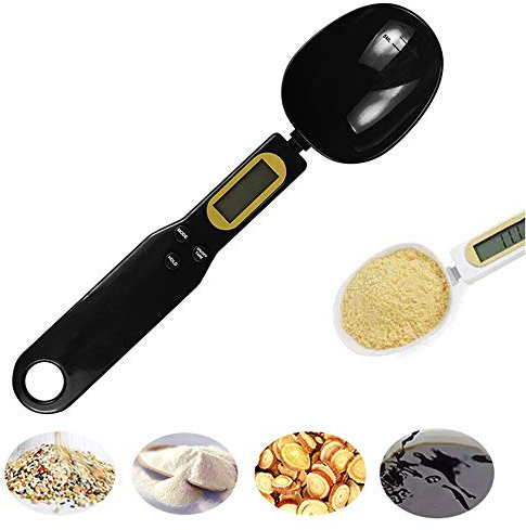 WXQY Cuillère Mesure, Cuillère Balance Digitale Electronique, Balance Alimentaire Multifonctions, Cuillère pour Mesures Culinaires avec Ecran D'Affichage LCD