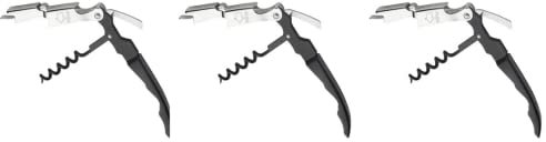 3 Pezzi per confezione - Levatappi, cavatappi Professionale Doppia Leva in Acciaio Inox Verniciato - Brevetti Waf