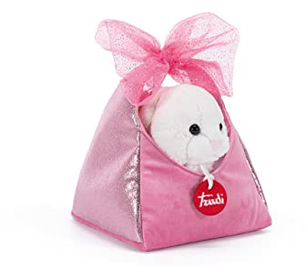 Trudi Lapin dans Le Sac avec Ruban Animaux en Peluche dans Un Sac de Mode transportable. Idée Cadeau Tendance | 15x18x15cm XS Fashion Pets | modèle 29621