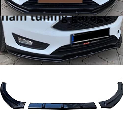 LUYAJYI Car Front Lip ABS Spoiler for Ford Focus MK3 MK3.5,Front Bumper Rod Lip Front Spoiler Body Kit