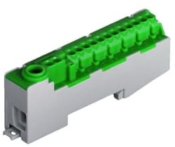 Schutzleiterklemme PSLKS 15 mit 15 Klemmen