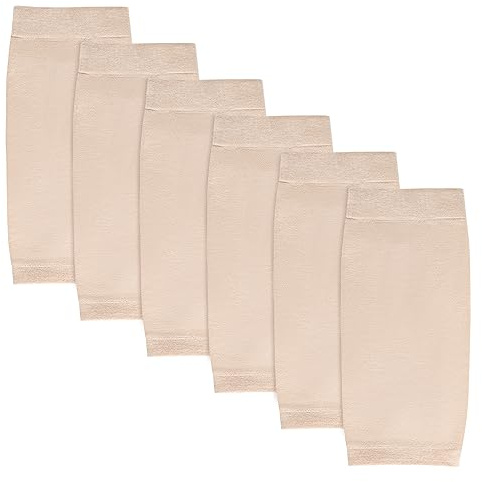 HOVEOX 3 Pairs Forearm Tattoo Cover Up Sleeves Tattoo Cover Up Sleeve Forearm Tattoo Cover Up Compression Sleeves Tattoo Cover Sleeve (8.2 inch, Nude)