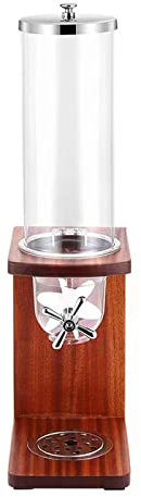 Cereal Dispenser, PC Barrel 3.5L/7L/10.5L with Wood Base - Countertop Dry Food Dispensers for Candy, Nuts, Rice & Snacks - Grain Dispenser