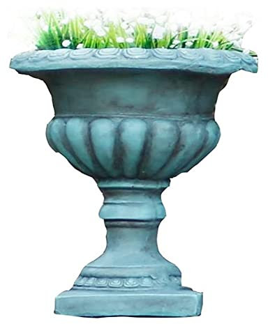 Hanging planters Garden Gardening Flower Pots Outdoor Garden Flower Pots, Blue Ceramics Goblet Retro Decoration Plant Pots (Blue 32 * 32 * 37CM)
