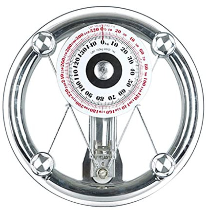 Professionelle analoge Personenwaage, batterielose mechanische Waage, 8 mm transparentes gehärtetes Glas, genaues Wiegen, Messung in Pfund und Kilogramm/transparente/35,5 x 6,5 cm große Digitalwaage