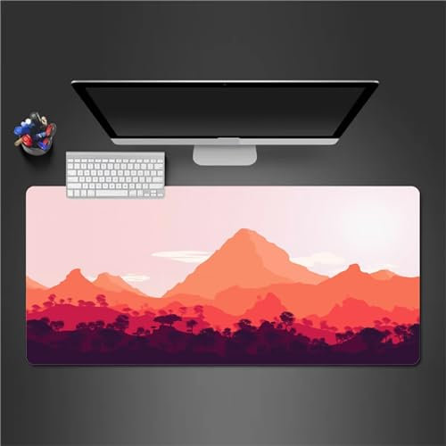QiHon Mauspad Groß Gaming Dschungelberge Mousepad XXL 700x300x3mm rutschfeste Schreibtischunterlage Gaming Tastatur Matte Abwaschbar für PC Zuhause Büro