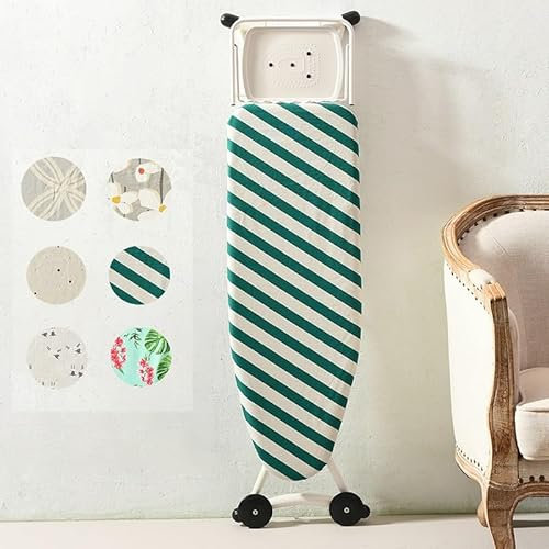 GSKFXJ Copriasse Ferro da Stiro Universale 110x33cm 120x40cm Cotone Copriasse da Stiro per Assi da Stiro con Imbottitura Regolabile Copriasse da Stiro, Facile da Installare(Stripes,110x33cm)