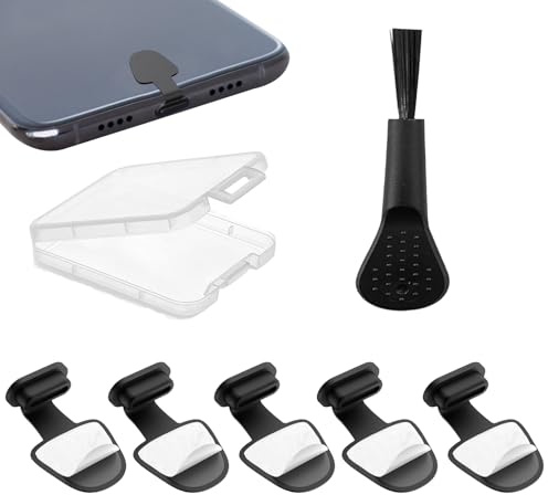 NEODTX USB C skyddskåpa 5 st silikonfodral för typ C-port mobiltelefon och surfplatta kompatibel iPhone 15 16 pro max Google Samsung Galaxy Xiaomi Redmi XPLORA Motorola Etc USB C dammskydd (svart)