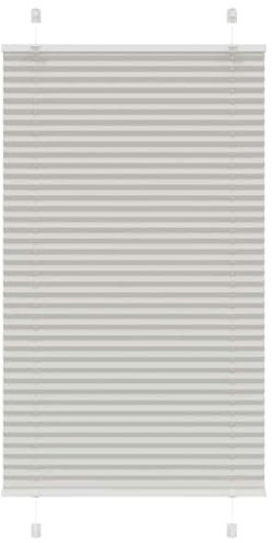 vidaXL Estor Plisado Gris Claro 75x100 cm Tela Ancho 74,4 cm Poliéster, Estor Plisado para Ventana, Estor Plisado para Ventana, Estor Tipo acordeón para Ventana