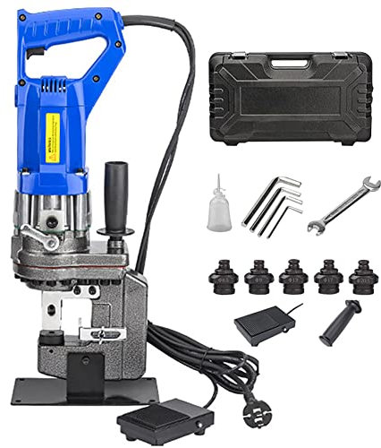 Punzonadora HidráUlica Perforadora hidráulica eléctrica Perforadora de agujeros de 1200 W Perforadora hidráulica eléctrica Perforadora de agujeros de metal de 10 toneladas Herramienta de pe