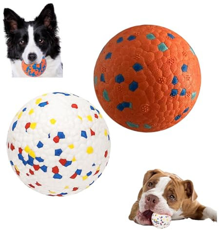 Dog Balls for Aggressive Chewers,Dog Balls Tennis Ball Toys,dog toys for aggressive chewers,Water Toy Ball for All Life Stages Dog(2 Balls)