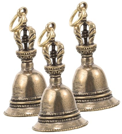 VICASKY 3stücke Vintage Brass Bells Glöckchen Charms Für Bastelprojekte Schlüsselanhänger Mobiltelefone Und Weihnachtsdekoration Langlebig Und Vielseitig Einsetzbar