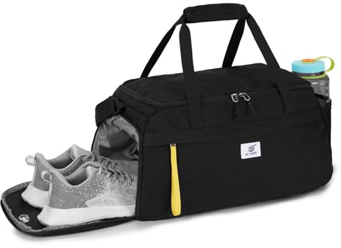 SKYSPER Borsone Palestra 35L, Borsa da Palestra Divisorio Bagnato e Asciutto Borsone da Viaggio Impermeabile con Scompartimento scarpe per Uomo Donna