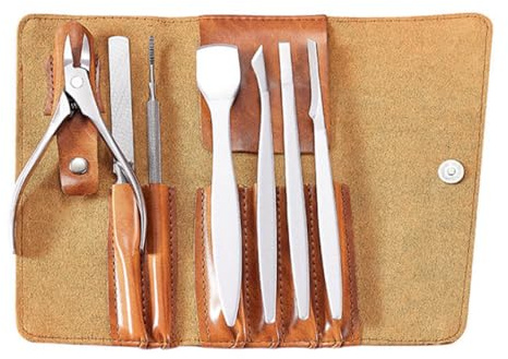WEYFH Juego de Cuchillos para pedicura, cortaúñas de Acero Inoxidable para uñas encarnadas, Kit de Herramientas para pies, 4 Piezas, A (7 Piezas A)