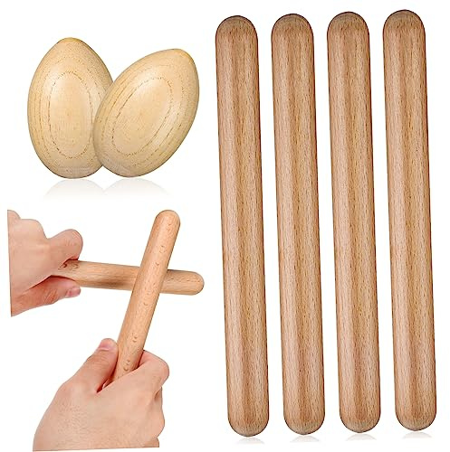UPKOCH Ritmo De Madera Instrumentos Musicales De Juguete Shaker Huevo De Madera Instrumento De Percusión Infantil Para Actividades Al Aire