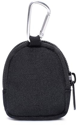 Zeizafa Porte-monnaie à monnaie avec fermeture éclair - Poche extérieure pour clés - Porte-monnaie pour homme - Pochette de ceinture avec boucle